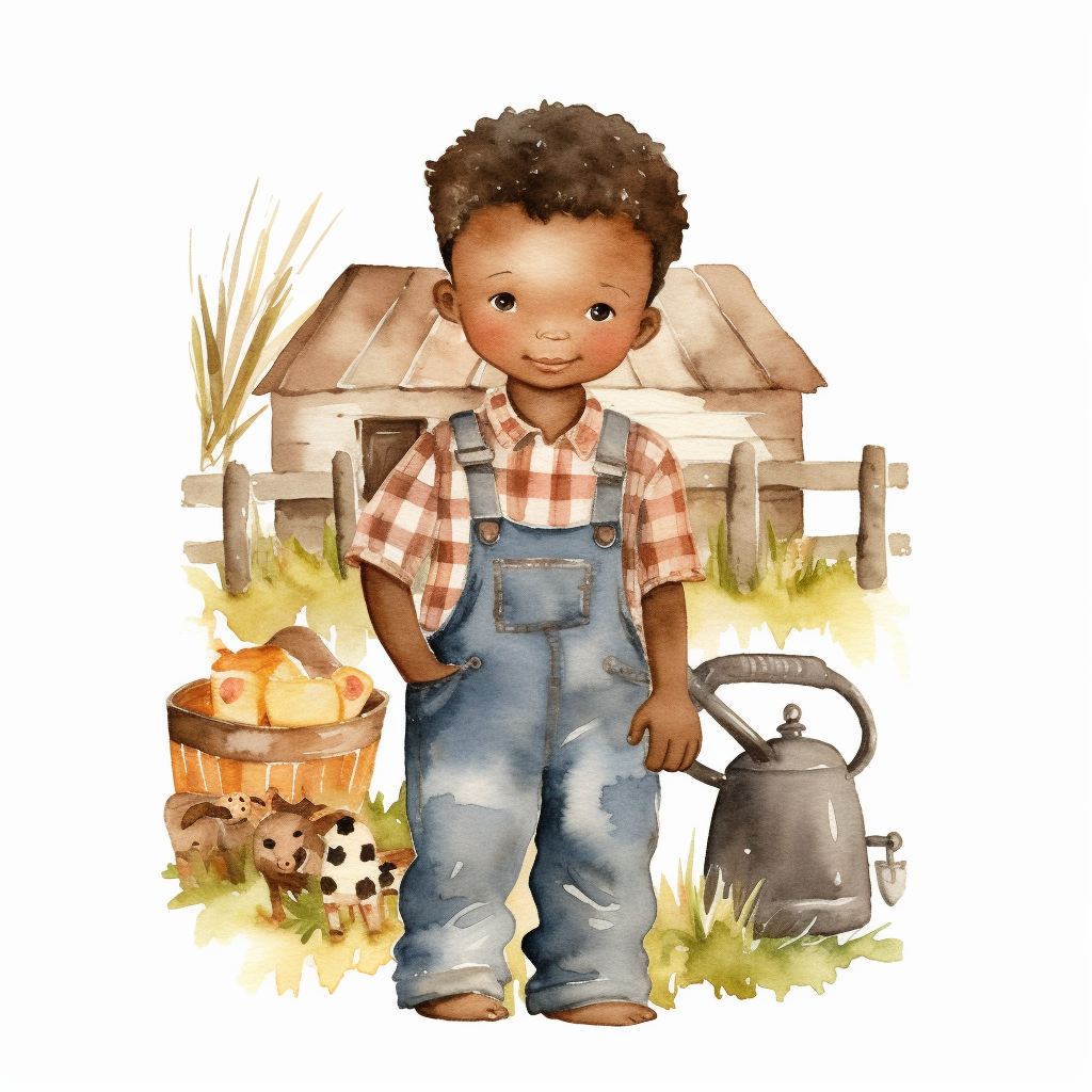 boy farming cliparts