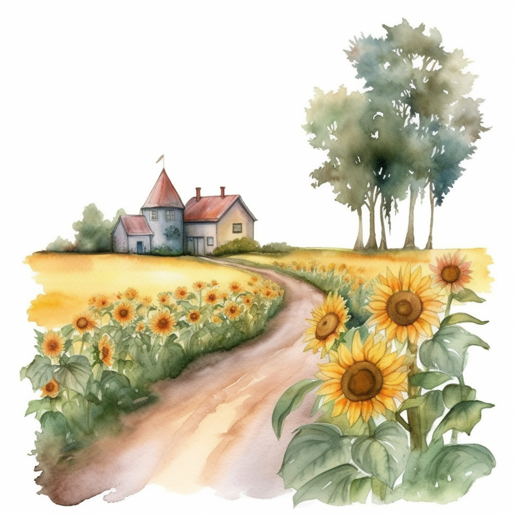 country sunflower cliparts