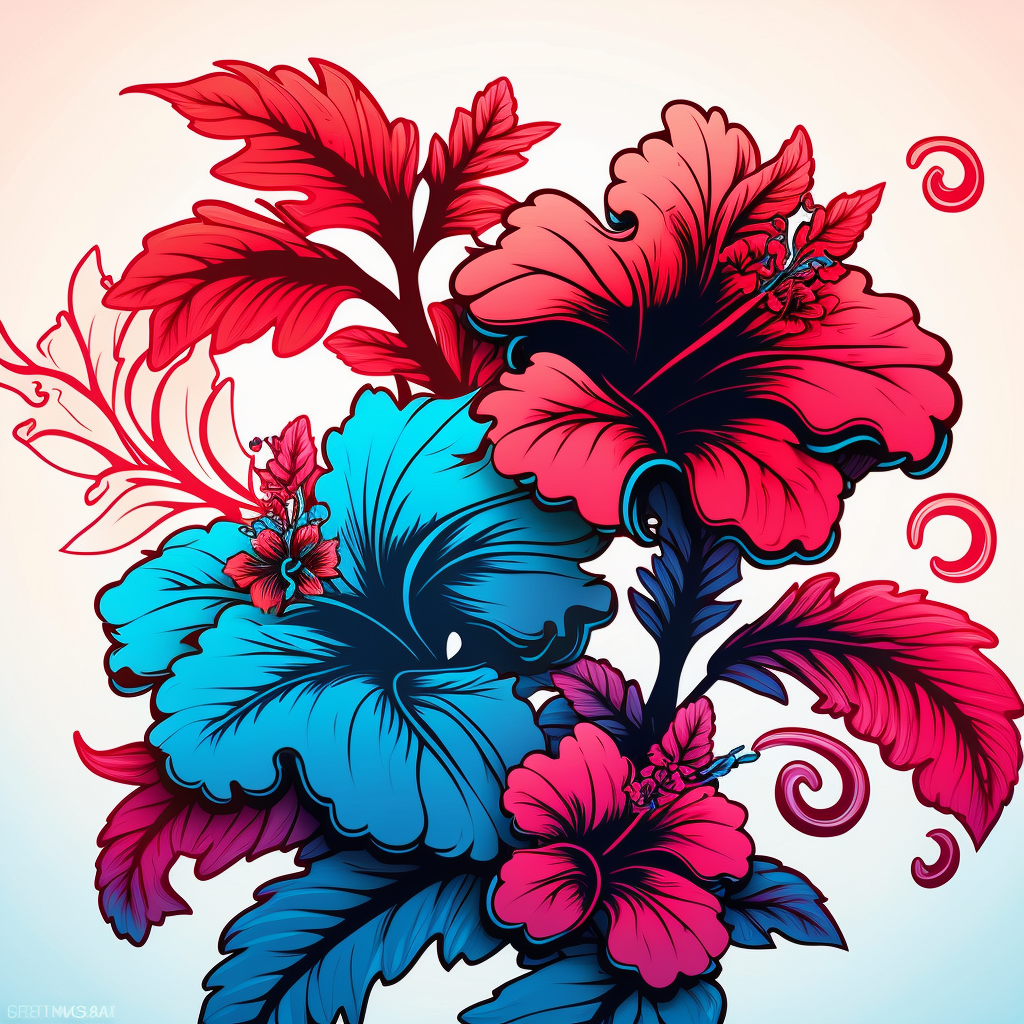 blue hibiscus cliparts