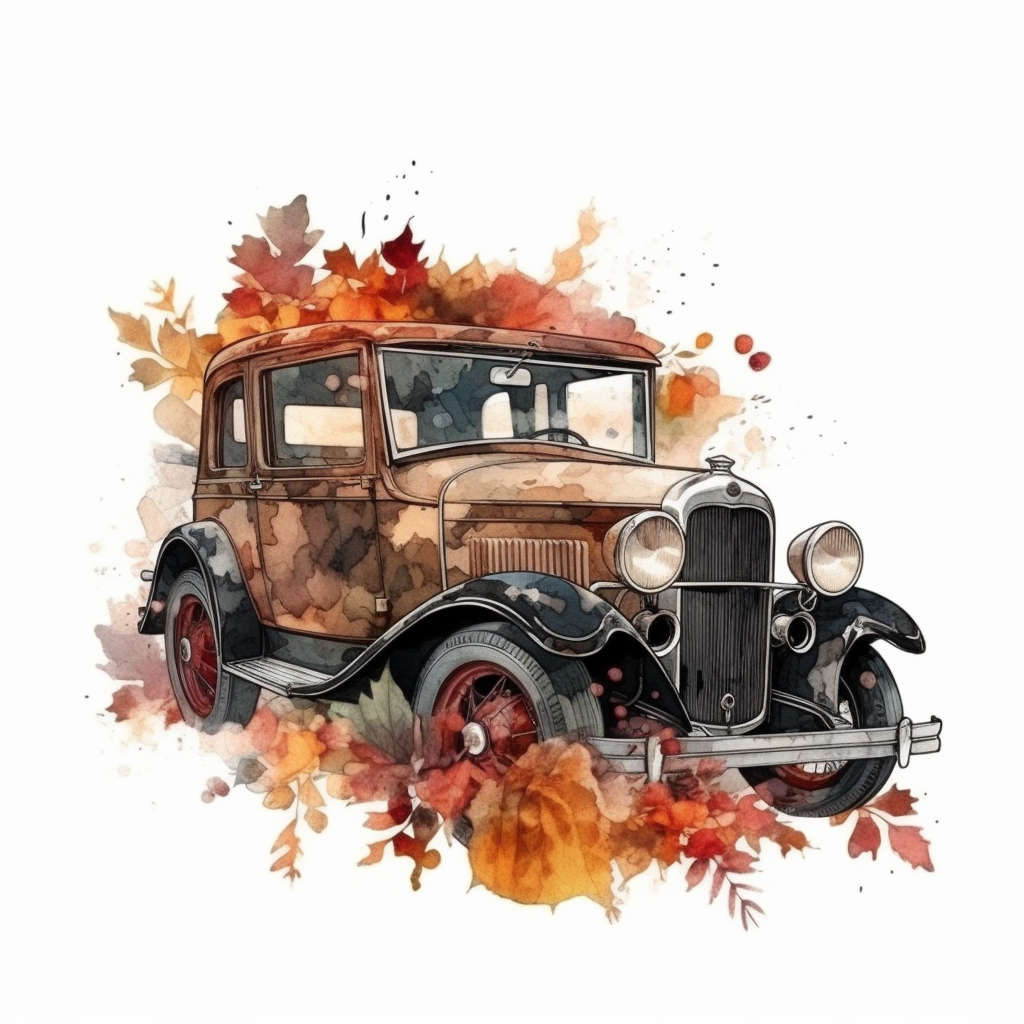 leaves car cliparts