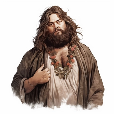boho plus size man, fair skin, modern, semi-realistic, spiritual, witchy, clipart, fantasy, white background, high quality, beautifully accurate illustrations