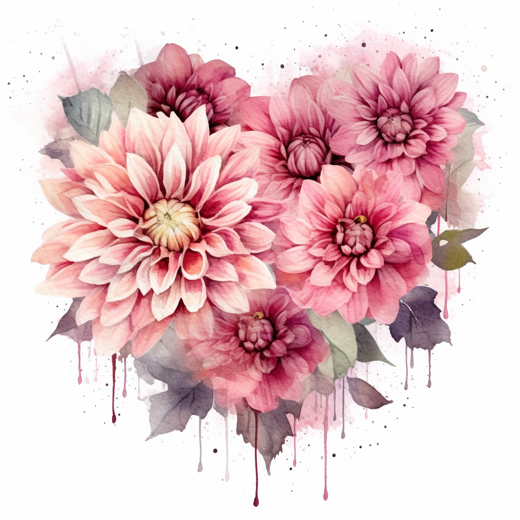 cliparts pink dahlia