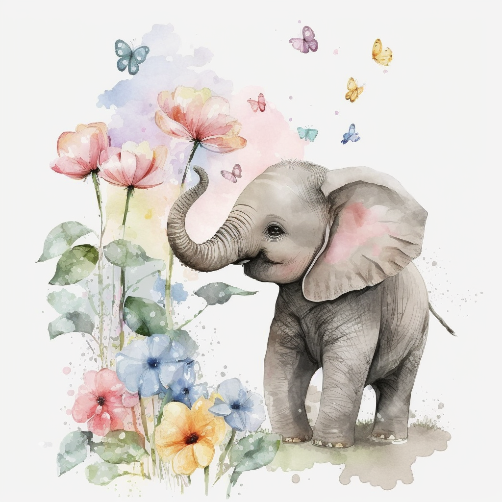 baby elephant clipart