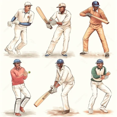 clipart collection of a set of four india team using cricket bat ,highly detailed, crisp sharp lines , istock, clip-art, ,, 2070s, steel, , how-to, , harmony of, marker”, , 4, instrument, ultimate, 5, movies, three - dimensional , high quality vector svg white background , organised in rows spaces gap orderly