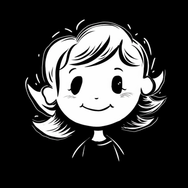 sketch clipart of cute angel, hd, white on black background, spaced out,--ar 3:2