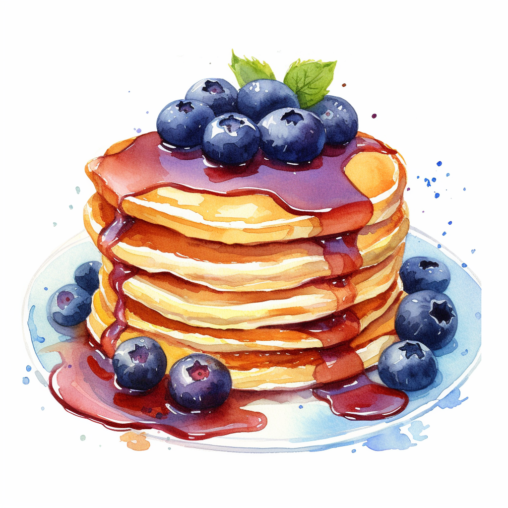 blueberry pancakes cliparts