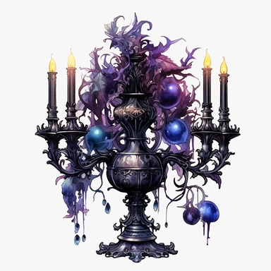 Watercolour dark fantasy black royal gothic deadly nightshade candelabra with deadly nightshade lantern and dark magic gothic books magnificent details PNG image,ultra highly detailed, 18k, sharp focus, bright photo with rich colours digitally enhanced, enhanced graphics, straight, sharp focus, bright lighting, intricate detailed png image ,high definition,300dpi,graphic clipart,computer graphics