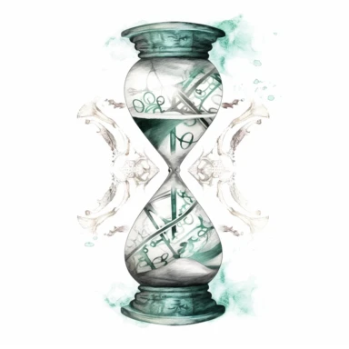 hour glass decorated ornaments , in the style of mystic mechanisms ,pencil art illustrations, Isolated white background, reimagined by industrial light and magic, lith printing, illusory images, watercolor clipart, very subtle emerald tones, , ,