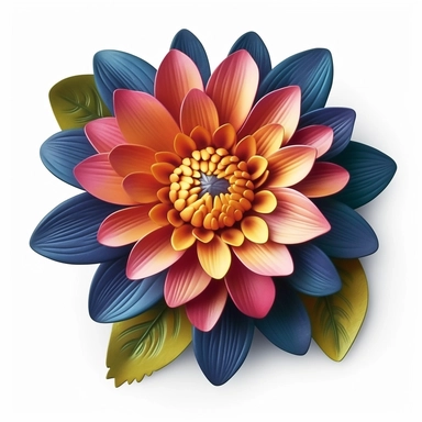 ultra realistic 3d flower clipart
