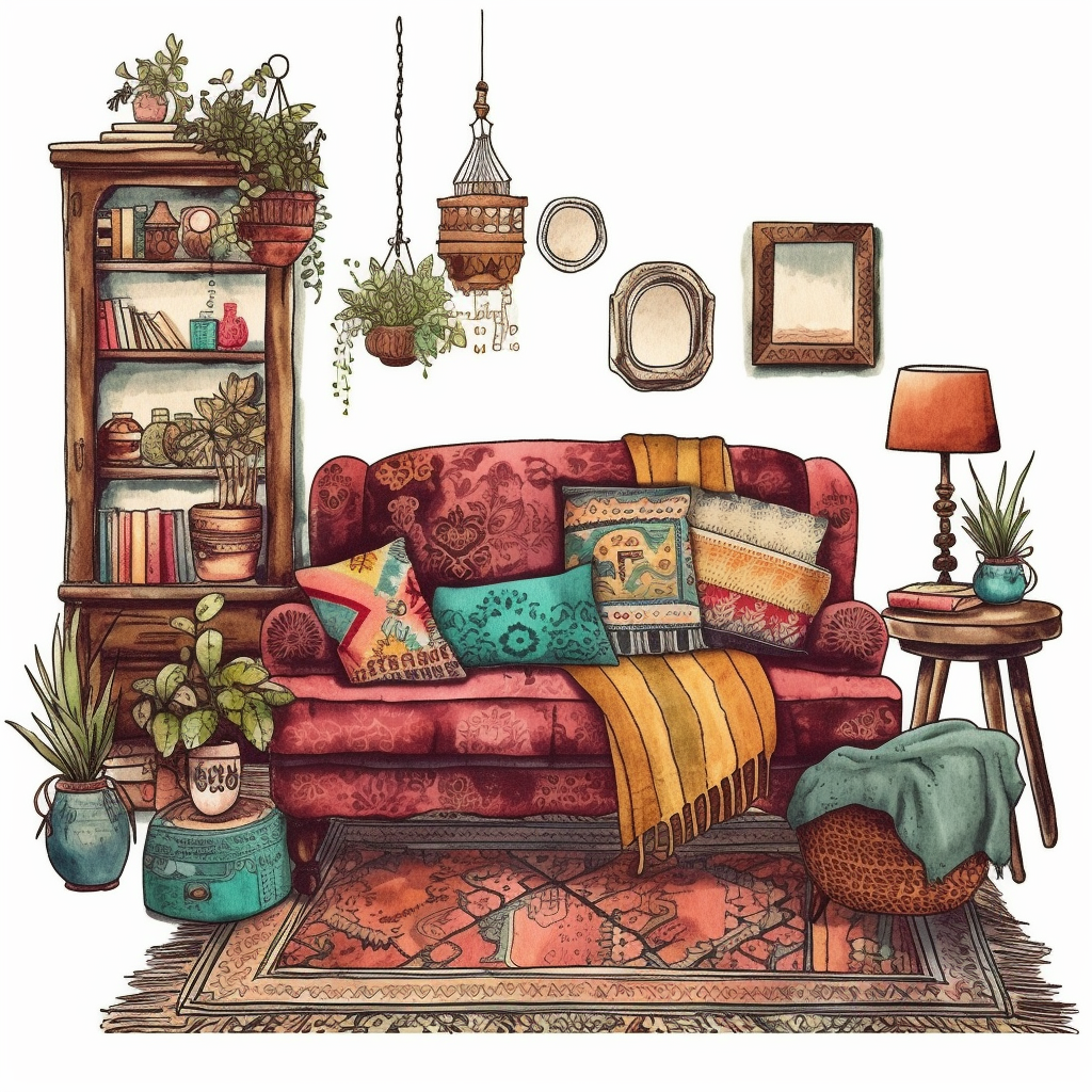 boho borders cliparts