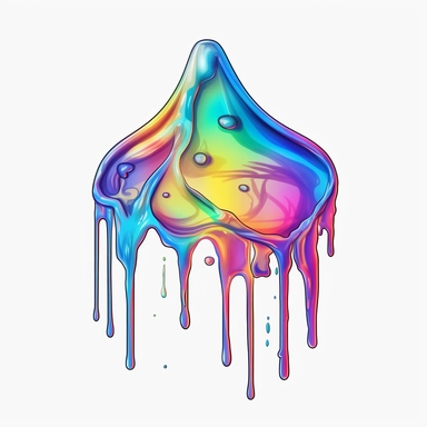 Beautiful Retro 90s Color Holographic Drip Watercolor Sublimation Clipart,Cartoon,hyper realistic, intricate detail, illustration style,high solution,on the white background