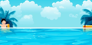 swimming pool background stock photo 6680974 photoshop and clipart, in the style of colored cartoon style, fluid blending forms, sky-blue, abstract minimalism appreciator
