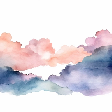 Serene watercolor sky clipart against a pristine white background. The illustration features a beautiful watercolor painting of a sky with soft, pastel hues. The colors blend seamlessly, creating a peaceful and dreamy atmosphere. The white background adds a clean and modern touch, allowing the watercolor sky to take center stage. The lighting is soft and gentle, enhancing the ethereal quality of the painting. The atmosphere exudes a sense of tranquility and serenity.
