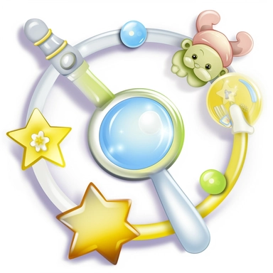 clipart, baby rattle