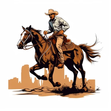 png vectors of 19 year old cowboy riding horse strong build clipart high definition