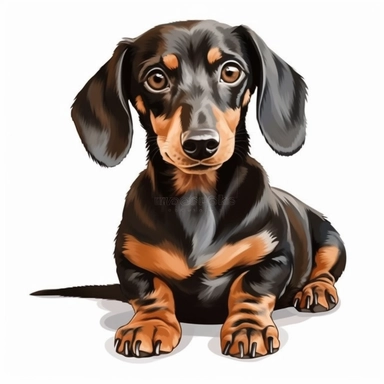 sitting dachshund clipart