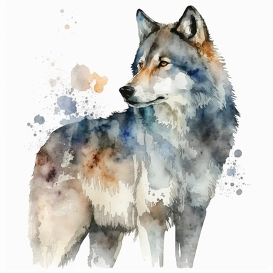 Browse through 367 watercolor wolf stock illustrations and vector graphics to find a single cute watercolor wolf clip art with a plain background [1], The wolf in the clip art has a whimsical and friendly expression with big, bright eyes and a round snout. The watercolor style is soft and delicate, with shades of blue and gray creating a calm and peaceful atmosphere. The wolf stands in front of a plain white background, making it perfect for any project. [2], The cute watercolor wolf is set in a