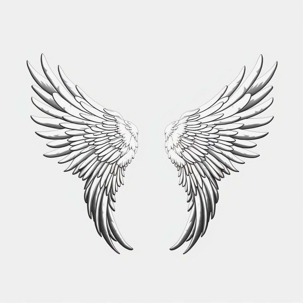 Angel Wings Svg , Angel Wings Clip Art, Wings Cut File For Silhouette ...