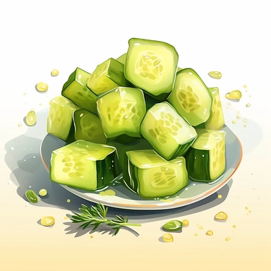relish, diced cucumber, diced pickles, high resolution, Clipart, vector, illustration