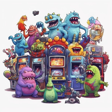 Monster Arcade Recreational Store, transparent clipart graphic