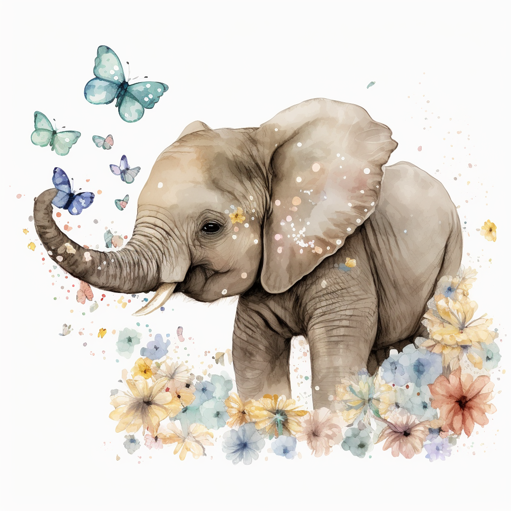 baby elephant clipart