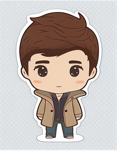 cute kawaii Actor, clipart , white background