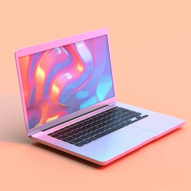 3d clipart of a laptop computer