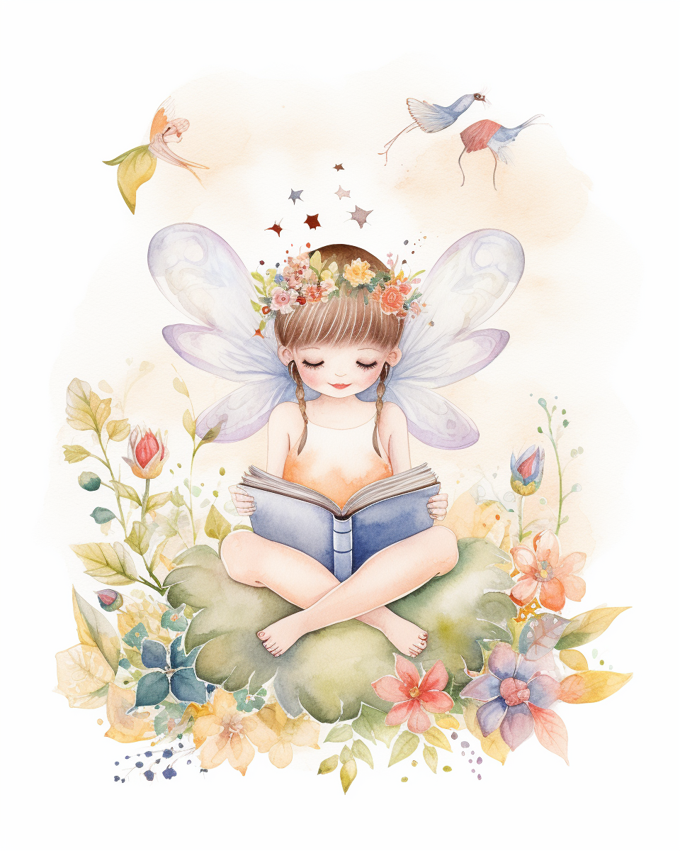 children reading books clipart
