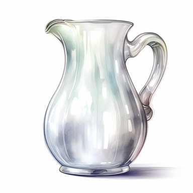 beautiful ultra-realistic dairy vase, watercolor clipart style, on white background, 32k, full high definition, ultra clear image, ultra fine lines, black outlines