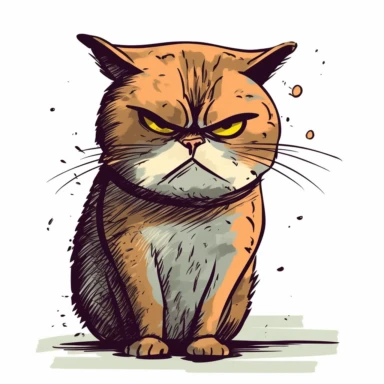 Indifferent cat clipart