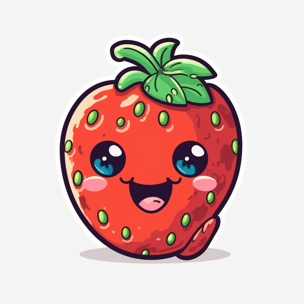 happy strawberry cliparts