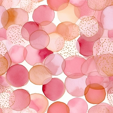 pink clipart, Watercolor paper, pale colors, gold striated, summer water bubbles, romantic , pre-raphaelite, abstract