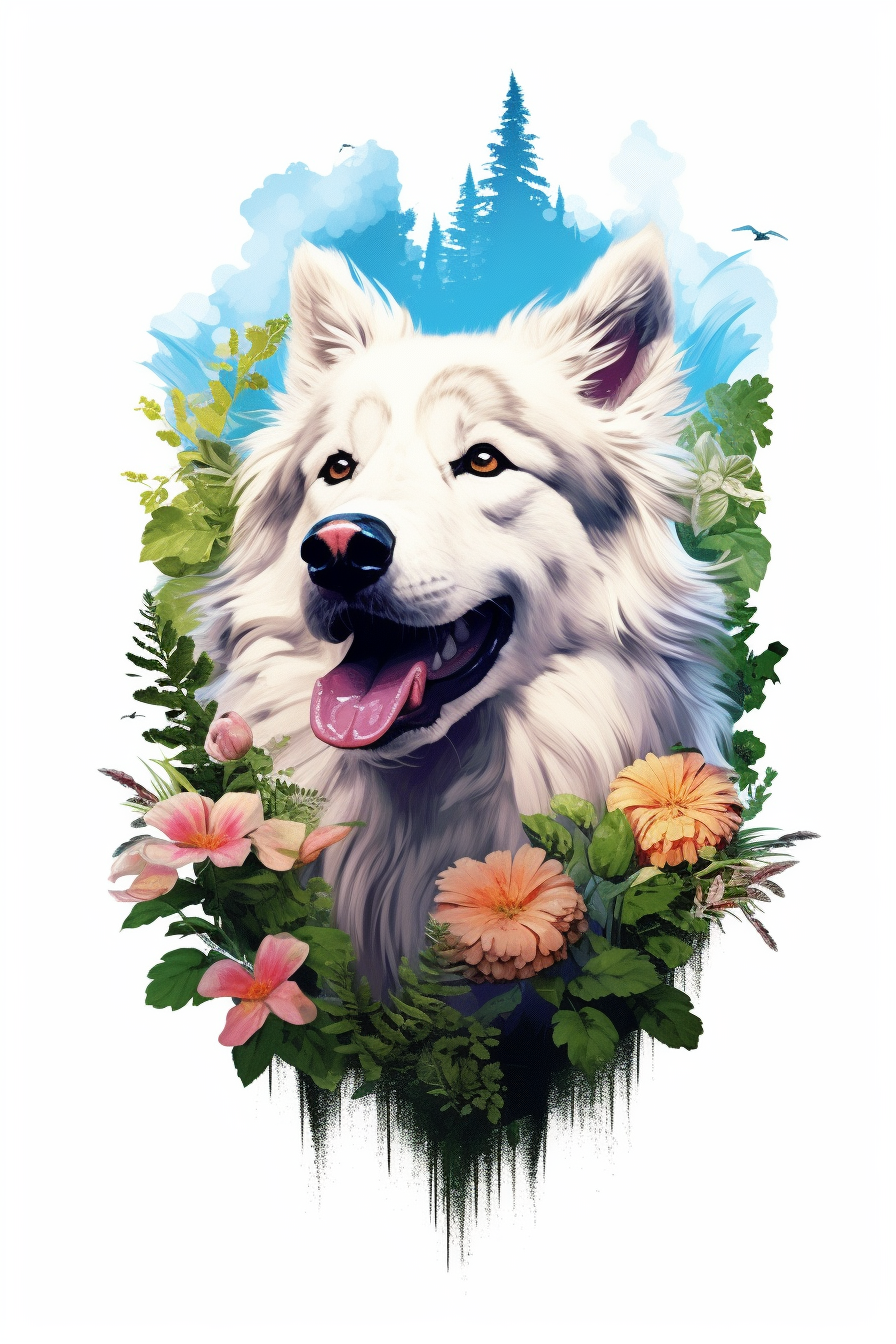 dog sunset cliparts
