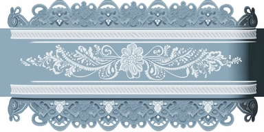 dusty blue decorative border straight ribbon lace clipart
