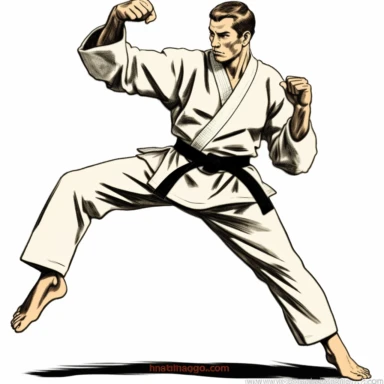 clip art of a karate kick-- v5-- s1000 ar 2:3