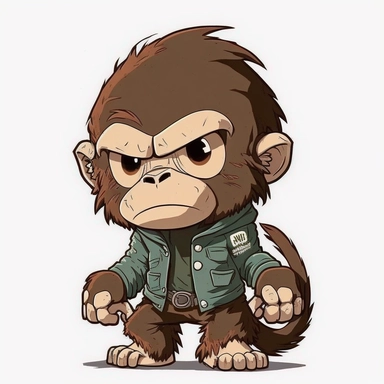 cute anime apes clipart