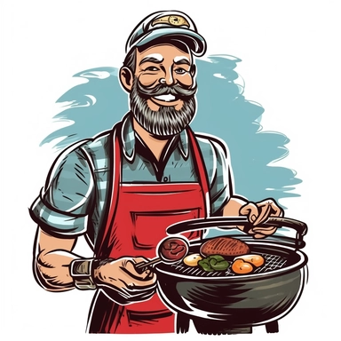 The grill father bbq clipart,White backgroun - Image #2 @Royeldesk Digital Agency - @Royeldesk Digital Agency (fast)
