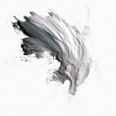 brush stroke, white color oil paint, clipart, transparent background