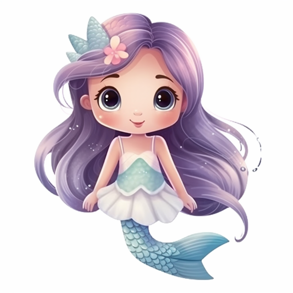 cute mermaid cliparts