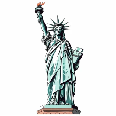 Statue of Liberty, American history, clipart