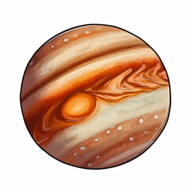 cartoon clipart jupiter white background