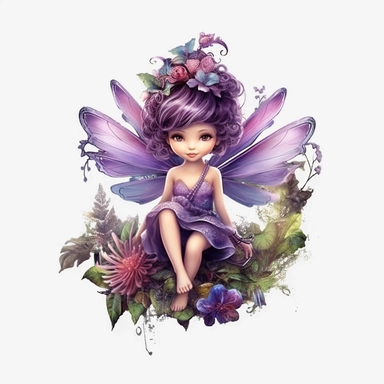 Watercolour beautiful Disney inspired amethyst purple queen baby forest fairy beautiful Disney inspired amethyst purple forest fairy with beautiful flawless features, magnificent wings, compelling realistic beautiful vibrant eyes perfect hands and feet beautiful realistic intricate detailed forest fairy perfect forest fairy magnificent details , PNG image,ultra highly detailed, 18k, sharp focus, bright photo with vibrant colours, digitally enhanced,photographic, enhanced graphics, straight, shar