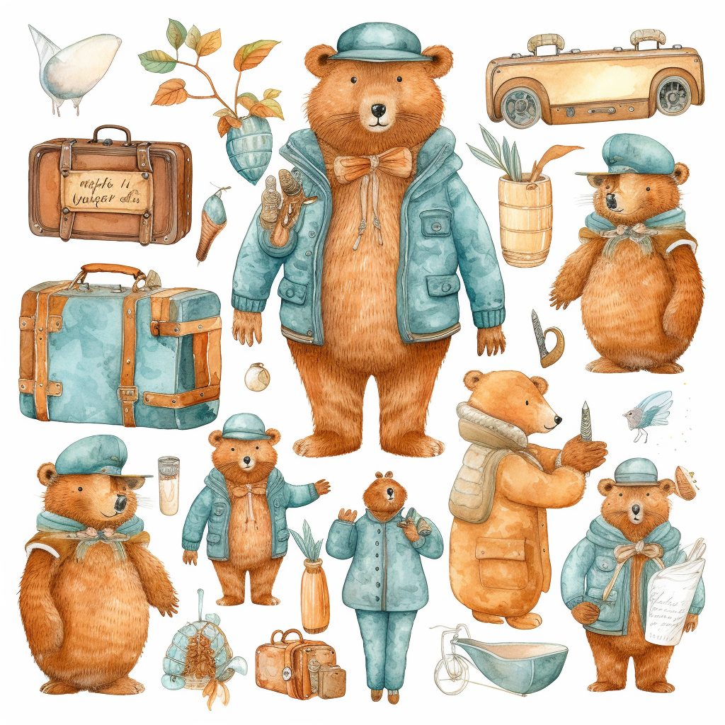 orange bear cliparts