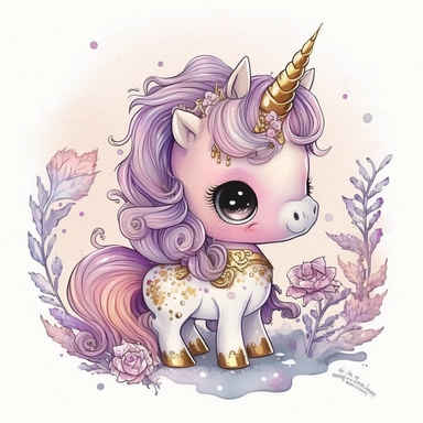 <https://s.mj.run/VVu0lg19AyI> fantasy baby unicorn, clipart watercolor illustration, aquarallist, cute, big eyes, pretty purple, unicorncore, fairycore, free brushwork, watercolor, light and bright, four legs, gold horn, sparkle, skarklecore, detailed, isolated on a white background,