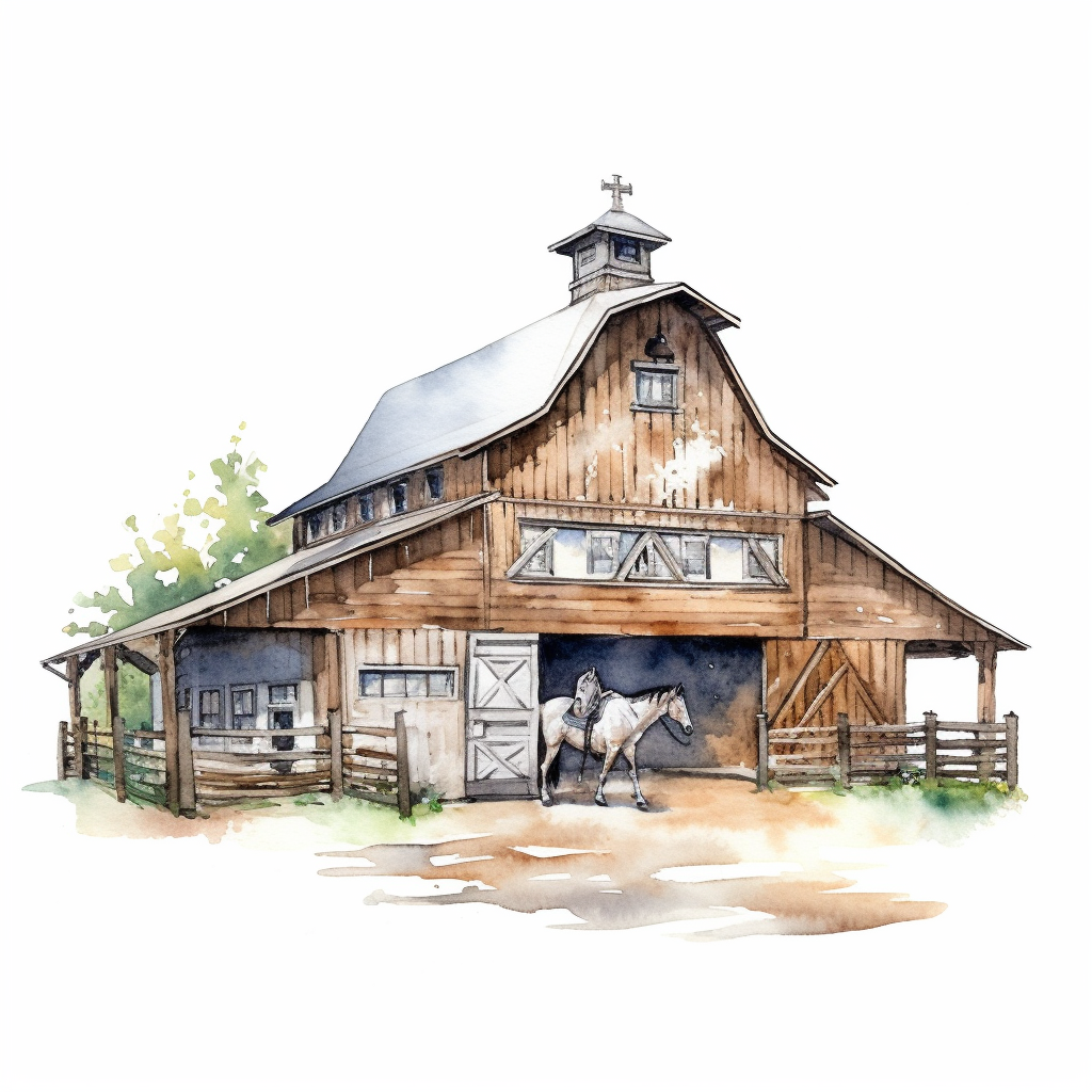 horse barn cliparts