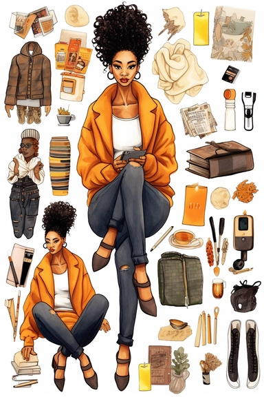 Norman Rockwell theme, Self Love Clipart, Black Girl Clipart, Black Women Clipart, Fashion Girl Clipart, African American Fashion Girl PNG for Planner/Sticker, Black Girl Magic, Beautiful braided hair styles, Fashion Nova Themed Clipart, Black Girl Magic Clipart, Black Women Clipart, Black Girls PNG, Black Girl Sticker/Planner/Journal/Print Lady boss clipart, Boss Fashion clipart, Fashion Girl Clipart, Boss Girl clipart, Fashion Illustration, Afro lady clipart expressive, happy