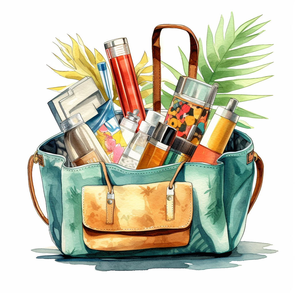 beach bag cliparts