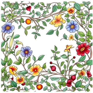 Clipart,Floral header design, white background, tile
