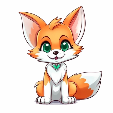 best of adorable clip art free coloring pages, in the style of furry art, focus stacking, white and orange, simplistic cartoon, rtx on, silver and emerald, kimoicore, Sticker, Cutline, Vector, White Background