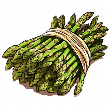 clipart sticker of asparagus